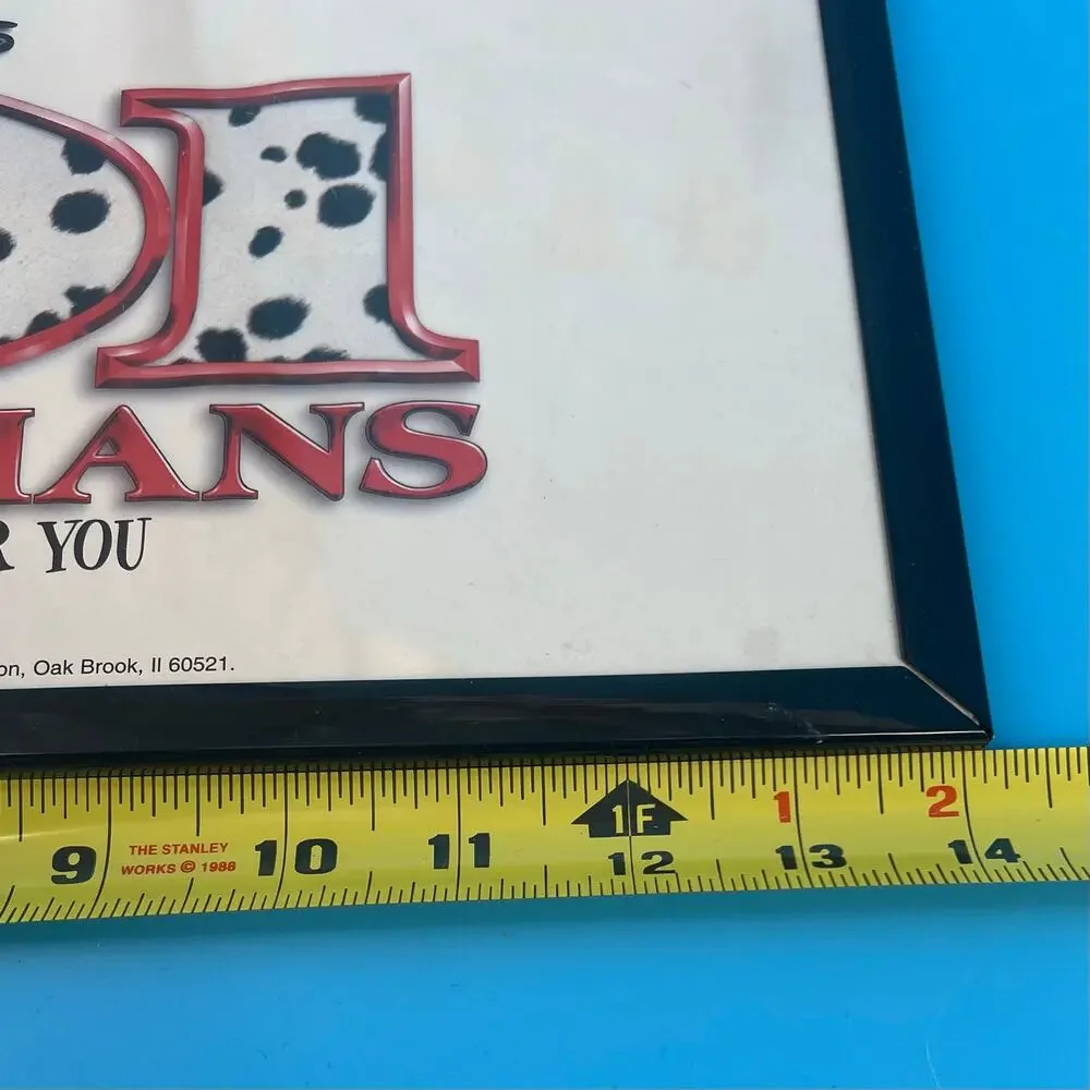 90s Disney 101 Dalmatians McDonald’s Puppy Love Framed Poster 1990s Vintage